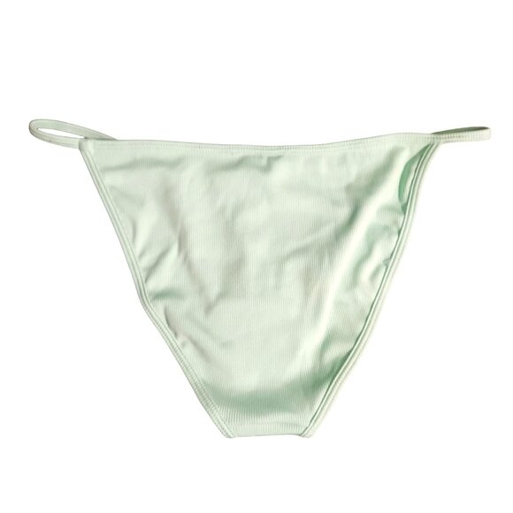 NEW Peixoto Tinga Ribbed Knit String‎ Bikini Swim Bottoms in Mint, Size L - Picture 5 of 11